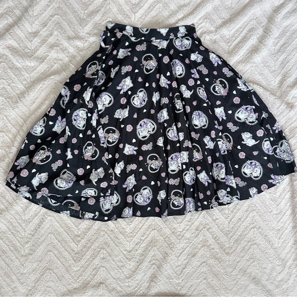 Modcloth Hell Bunny Retro Kittens Circle Skirt XS - Picture 1 of 3